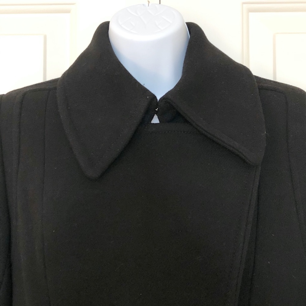 Trina Turk wool blend winter coat black size 0P - Picture 4 of 8